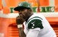 Nov 24, 2014; Detroit, MI, USA; New York Jets quarterback Michael Vick (1) sits on the bench after being pulled from the game during the fourth quarter against the Buffalo Bills at Ford Field. Mandatory Credit: Andrew Weber-USA TODAY Sports